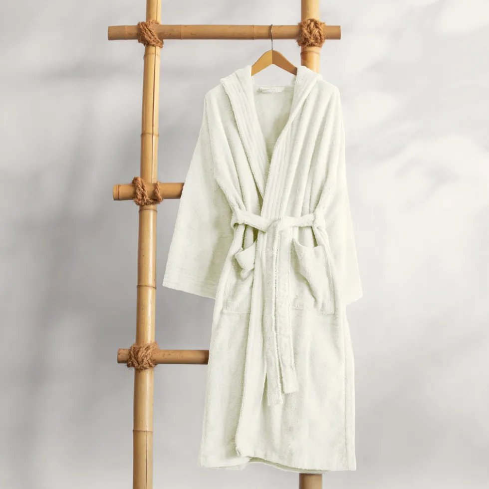 Bademantel Pure mit Kapuze | elfenbein
