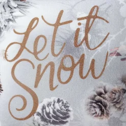 Dekokissenbezug Let it Snow | silber