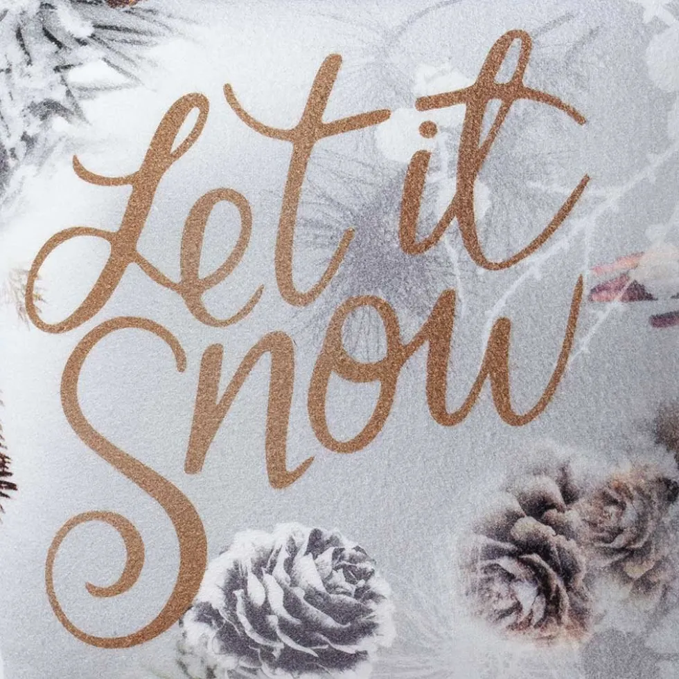 Dekokissenbezug Let it Snow | silber