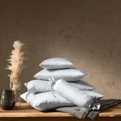 Kissenbezug Satin | silber