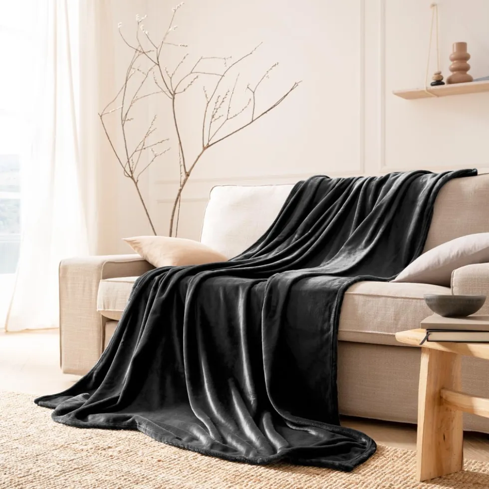 Kuscheldecke Polarflausch | anthrazit