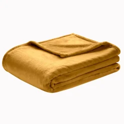 Kuscheldecke Polarflausch | senfgelb
