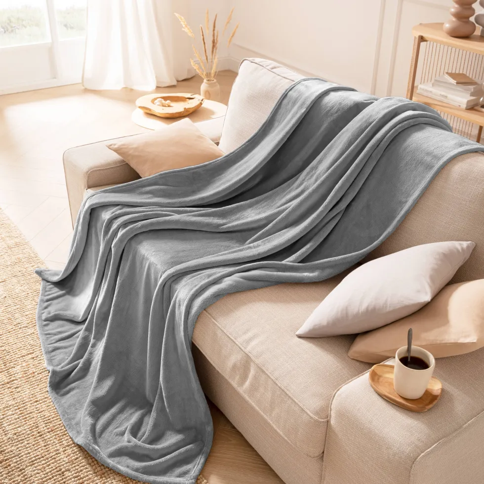 Kuscheldecke Polarflausch | silber