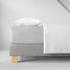 Spannbetttuch Samt-Velours | platin