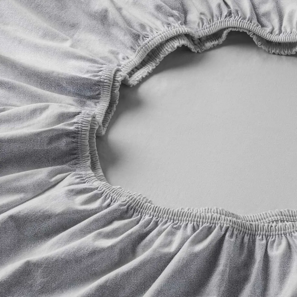 Spannbetttuch Samt-Velours | platin