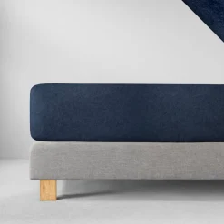 Spannbetttuch Samt-Velours | saphir