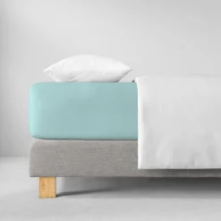 Spannbetttuch Zwirnjersey | azur