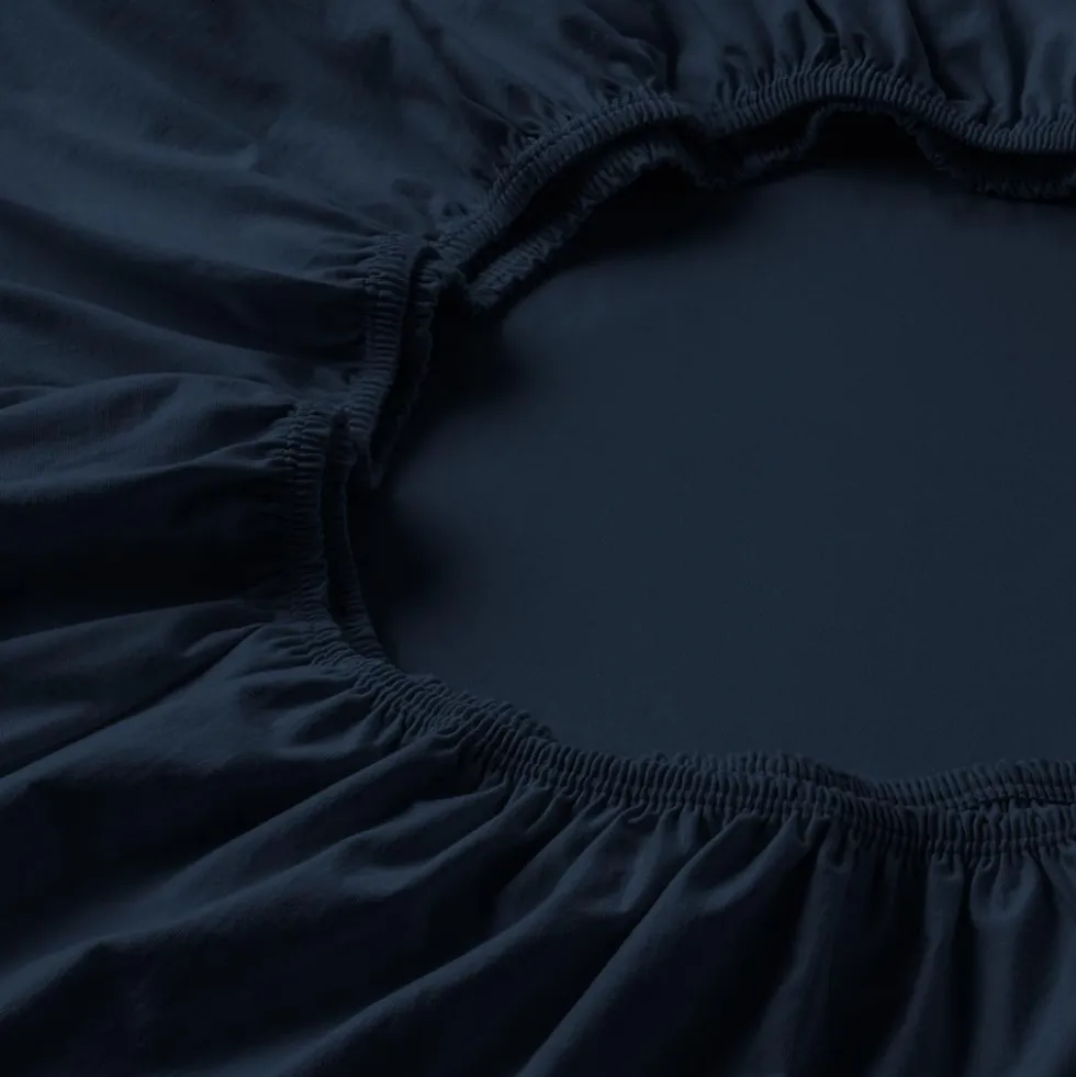 Spannbetttuch Zwirnjersey | indigo