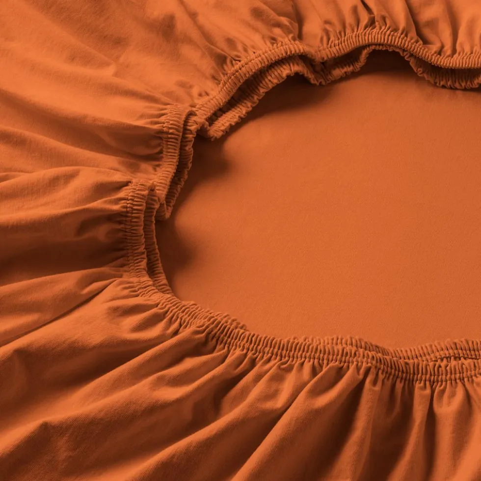 Spannbetttuch Zwirnjersey | terracotta