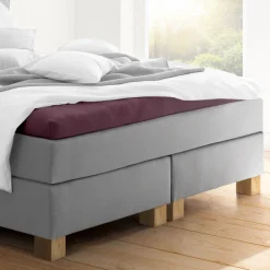 Topper-Spannbetttuch | aubergine